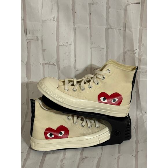 Converse Chuck Taylor High 'CDG White' Sz 6 - Picture 2 of 6